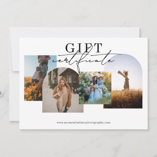 アーチフォトコラージュ写真ギフト券 (正面)
