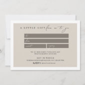 アーチフォトコラージュ写真ギフト券 (裏面)