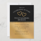 アーチフォトゴールデン結婚50周年記念パーティー 招待状 (正面)