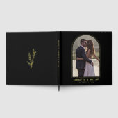 アーチフォトゴールドフォイルタイポグラフィエレガントウェディング ゲストブック (全面)