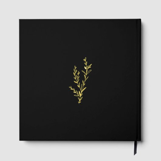 アーチフォトゴールドフォイルタイポグラフィエレガントウェディング ゲストブック (裏面)