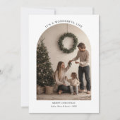 アーチフォトシンプルクリスマスは素晴らしい人生だ シーズンカード (正面)