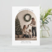 アーチフォトシンプルクリスマスは素晴らしい人生だ シーズンカード (スタンド正面)