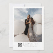 アーチフォトスクリプトタイポグラフィーモダンウェディング セーブザデート (裏面)