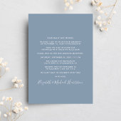 アーチフォトダスティブルーウェディングレセプション 招待状