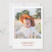 アーチフォトバックファーストRodeo Western 1st誕生日 招待状 (裏面)