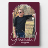 アーチフォトバーガンディ卒業 フォトプラーク (正面)