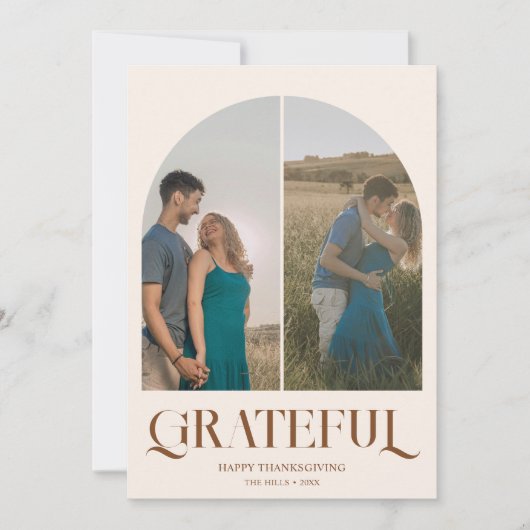 アーチフォトファンシーヴィンテージ感謝祭 シーズンカード (正面)