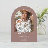 アーチフォトブラシ書道スウィート16 招待状 (スタンド正面)