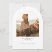 アーチフォトブラシ書道ブライダルシャワー 招待状 (裏面)