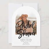 アーチフォトブラシ書道ブライダルシャワー 招待状 (正面)