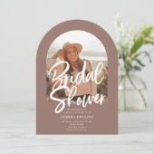 アーチフォトブラシ書道ブライダルシャワー 招待状 (スタンド正面)