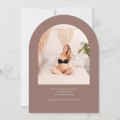 アーチフォトブラシ書道ベビーシャワー 招待状 (裏面)