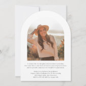 アーチフォトブラシ書道卒業招待状 招待状 (裏面)