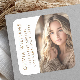 アーチフォトホワイトグラード卒業差出人住所 スクエアシール