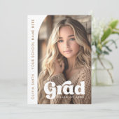 アーチフォトホワイトレトログラード卒業 案内状 (スタンド正面)