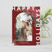 アーチフォトポイモダンンシエッタフローラクリスマス シーズンカード (スタンド正面)