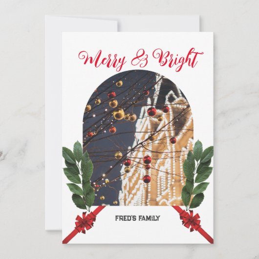 アーチフォトメリーエレガントクリスマス シーズンカード (正面)