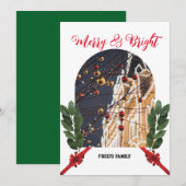 アーチフォトメリーエレガントクリスマス シーズンカード (正面/裏面)