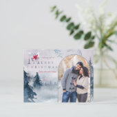 アーチフォトメリークリスマスニューホームフォレストムービング シーズンポストカード (スタンド正面)
