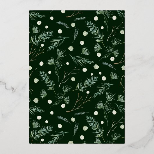 アーチフォトメリー&ブライトゴールドフォイルホリデーカード 箔招待状 (裏面)