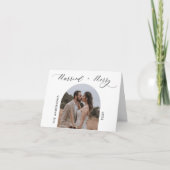 アーチフォトモダンのメリー結婚クリスマス シーズンカード (正面)