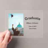 アーチフォトモダンエレガントシンプル卒業会 アクリル招待状 (インサイチュ (ポータブル))