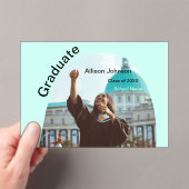 アーチフォトモダンエレガントシンプル卒業会 アクリル招待状 (インサイチュ (ポータブル))