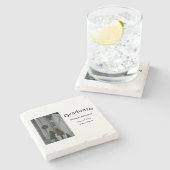 アーチフォトモダンエレガントシンプル卒業会 ストーンコースター (横)