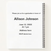 アーチフォトモダンエレガントシンプル卒業会 ノートブック (裏面)