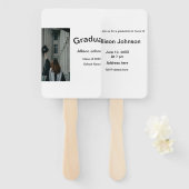 アーチフォトモダンエレガントシンプル卒業会 ハンドファン (正面&裏面)