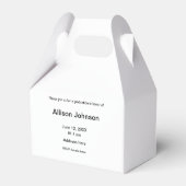 アーチフォトモダンエレガントシンプル卒業会 フェイバーボックス (裏面サイド)