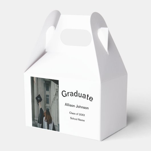 アーチフォトモダンエレガントシンプル卒業会 フェイバーボックス (正面サイド)