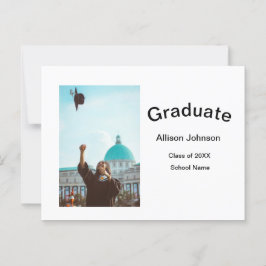 アーチフォトモダンエレガントシンプル卒業会 ポストカード