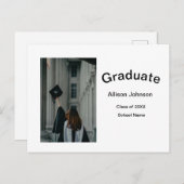 アーチフォトモダンエレガントシンプル卒業会 ポストカード (正面/裏面)