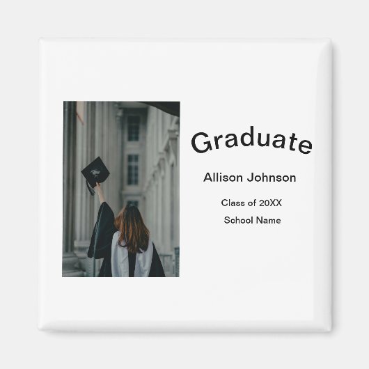 アーチフォトモダンエレガントシンプル卒業会 マグネット (正面)