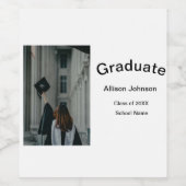 アーチフォトモダンエレガントシンプル卒業会 ワインラベル (シングルラベル)