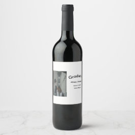 アーチフォトモダンエレガントシンプル卒業会 ワインラベル