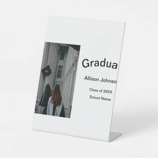 アーチフォトモダンエレガントシンプル卒業会 台座サイン (正面)