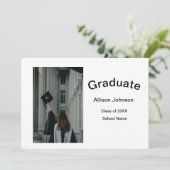 アーチフォトモダンエレガントシンプル卒業会 招待状 (スタンド正面)