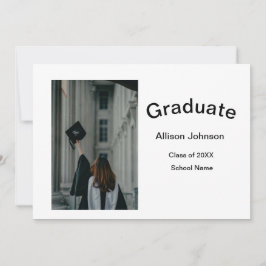 アーチフォトモダンエレガントシンプル卒業会 招待状