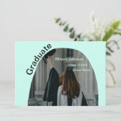 アーチフォトモダンエレガントシンプル卒業会 招待状 (スタンド正面)