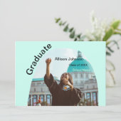 アーチフォトモダンエレガントシンプル卒業会 招待状 (スタンド正面)