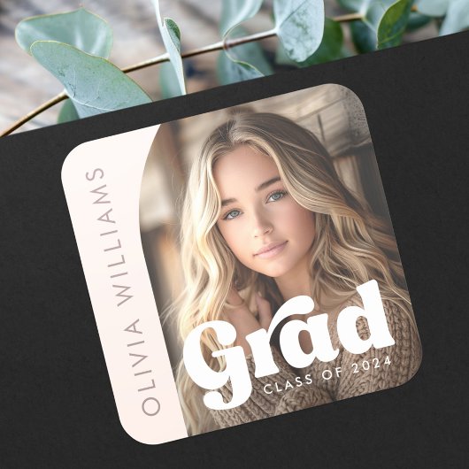 アーチフォトライト赤面ピンクレトログラード卒業 スクエアシール