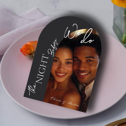 アーチフォトリハーサルディナーを行う前の夜 招待状