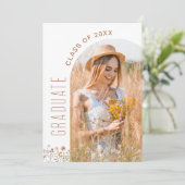 アーチフォトワイルドフラワー開花卒業パーティー 招待状 (スタンド正面)