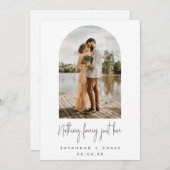 アーチフォト　特別なものは何もない。ただ愛を　ふたりの結婚式 案内状 (正面/裏面)