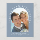 アーチフォトQRコードダスティブルー披露宴招待状 (正面)