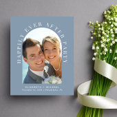 アーチフォトQRコードダスティブルー披露宴招待状