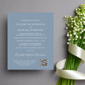 アーチフォトQRコードダスティブルー披露宴招待状